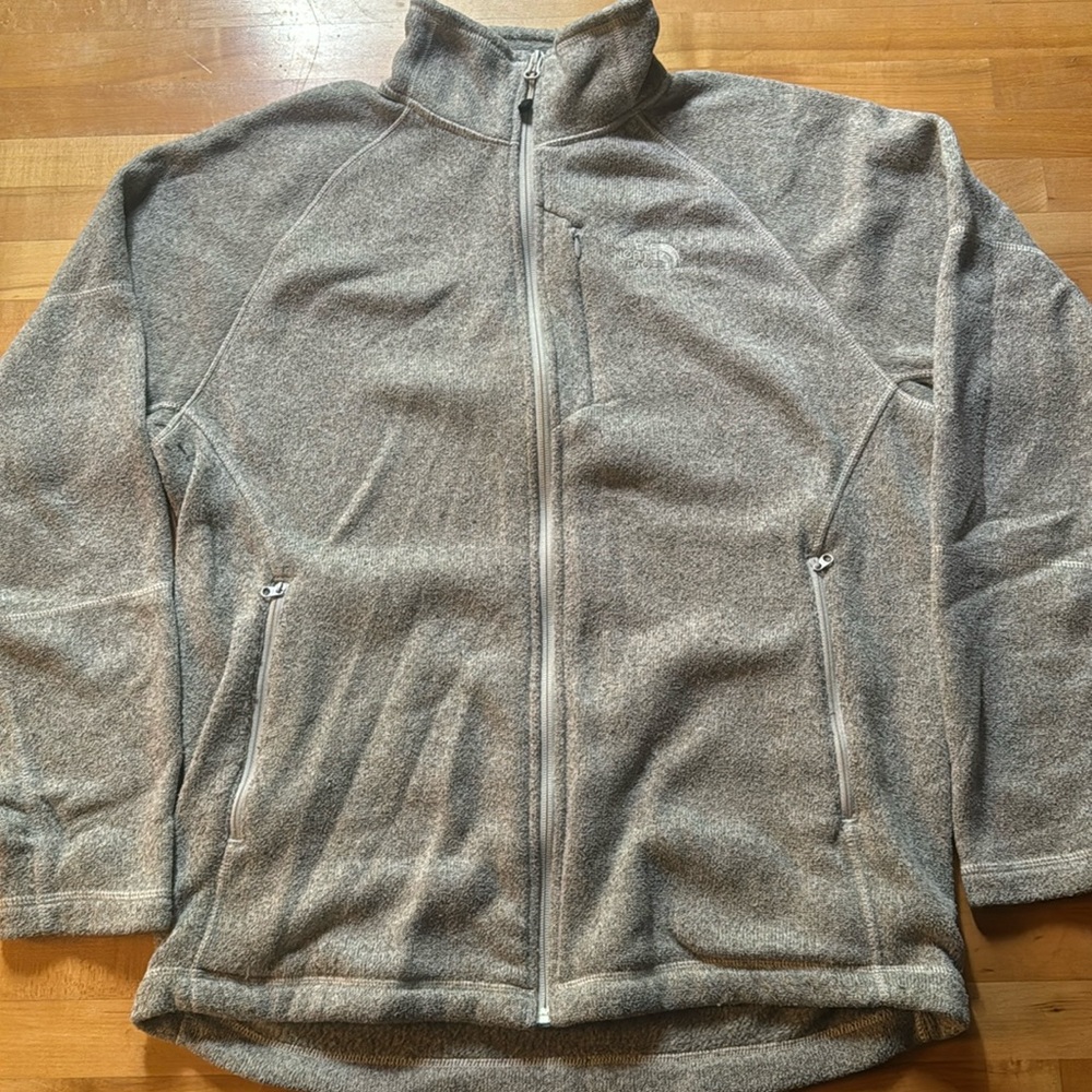 The North Face Heather Grey Men’s Full Zip jacket Sz M